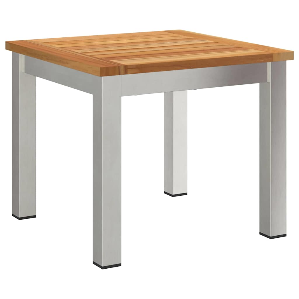 Sonnenliege 3 pcs Braun Massives Akazienholz und Edelstahl