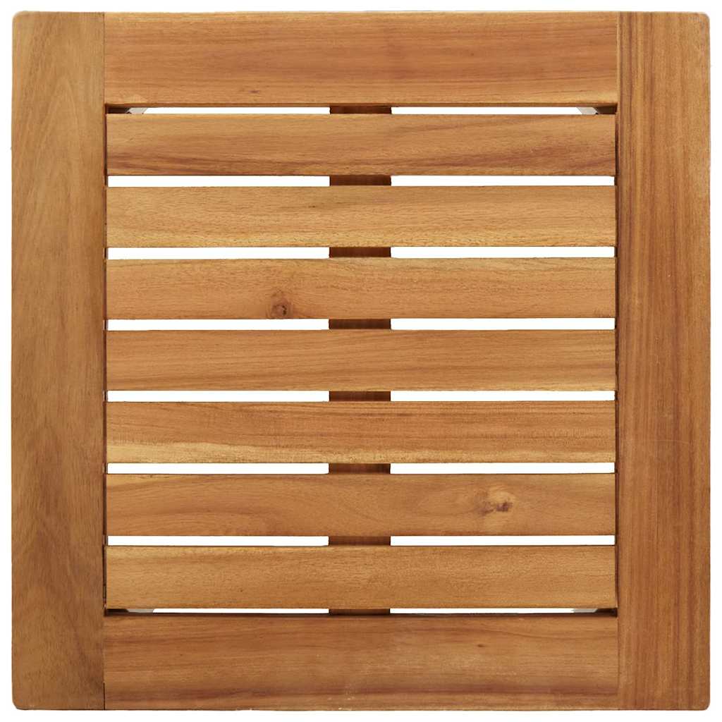 Sonnenliege 3 pcs Braun Massives Akazienholz und Edelstahl