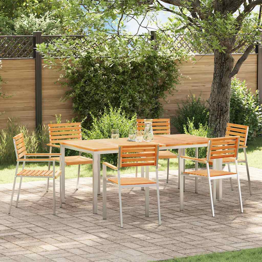 Gartenstuhl 6 pcs Öl-Natur 56 x 54,5 x 87 cm Massivholz Teak