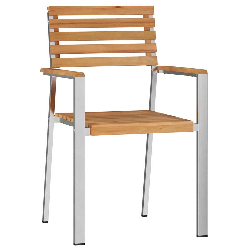 Gartenstuhl 6 pcs Öl-Natur 56 x 54,5 x 87 cm Massivholz Teak