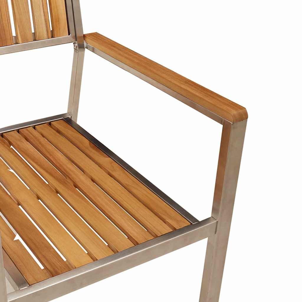 Gartenstuhl 8 pcs Braun 56 x 54,5 x 87 cm Massivholz Teak