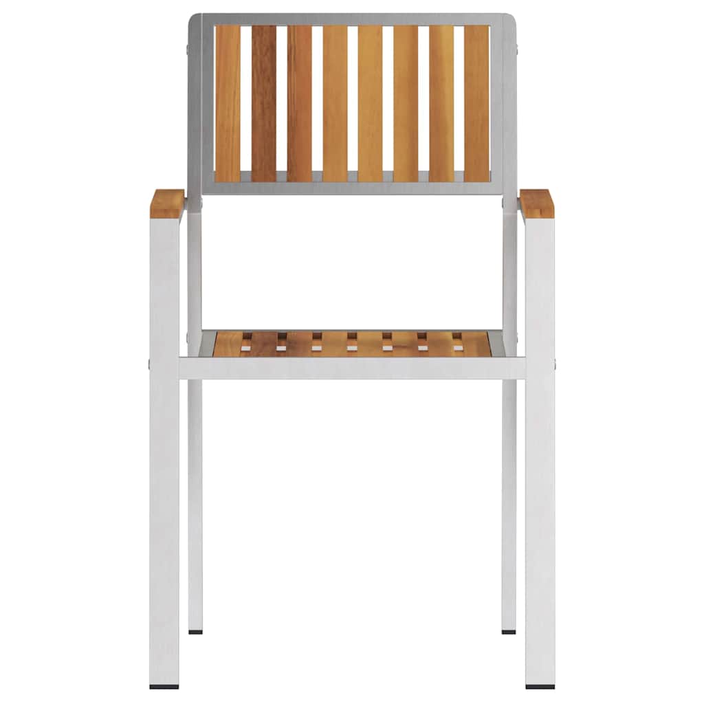 Gartenstuhl 8 pcs Braun 56 x 54,5 x 87 cm Massivholz Teak