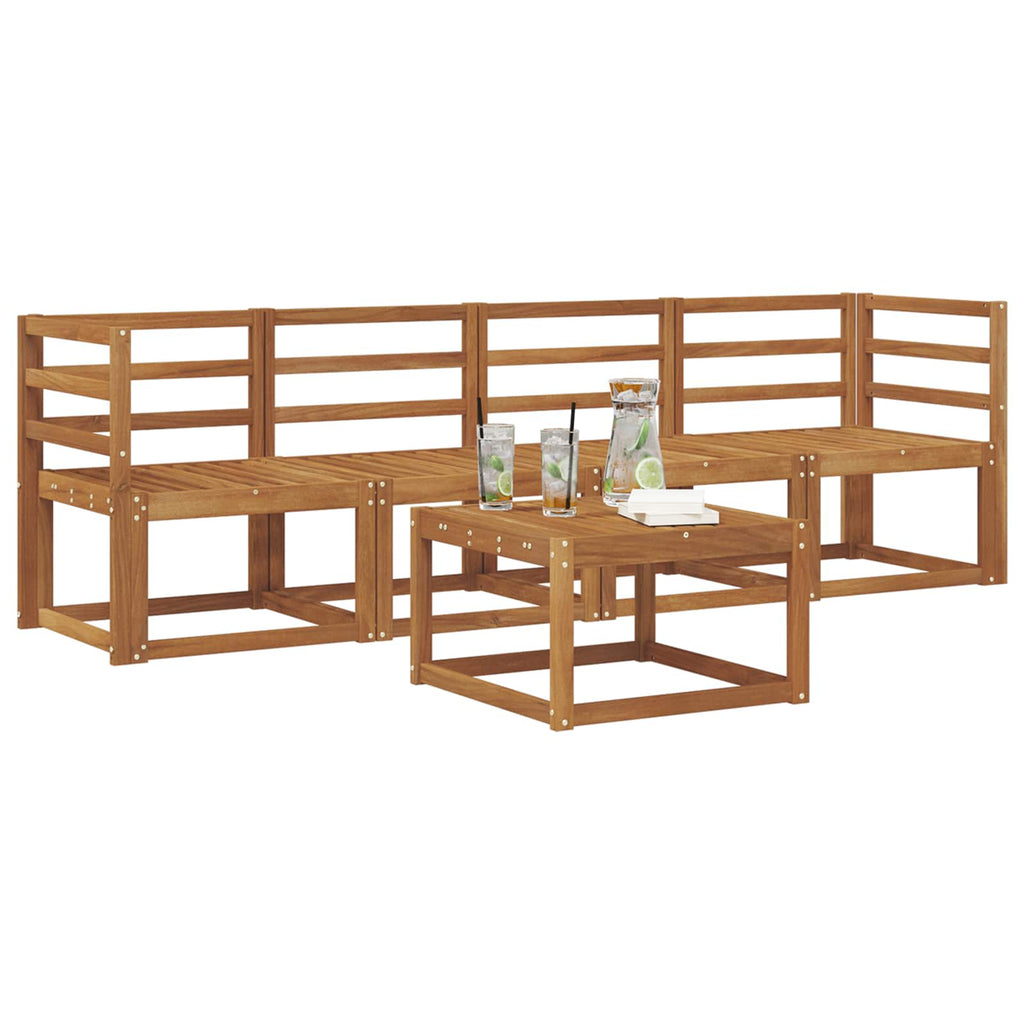 Outdoor-Sofagarnitur 5 pcs Natur
