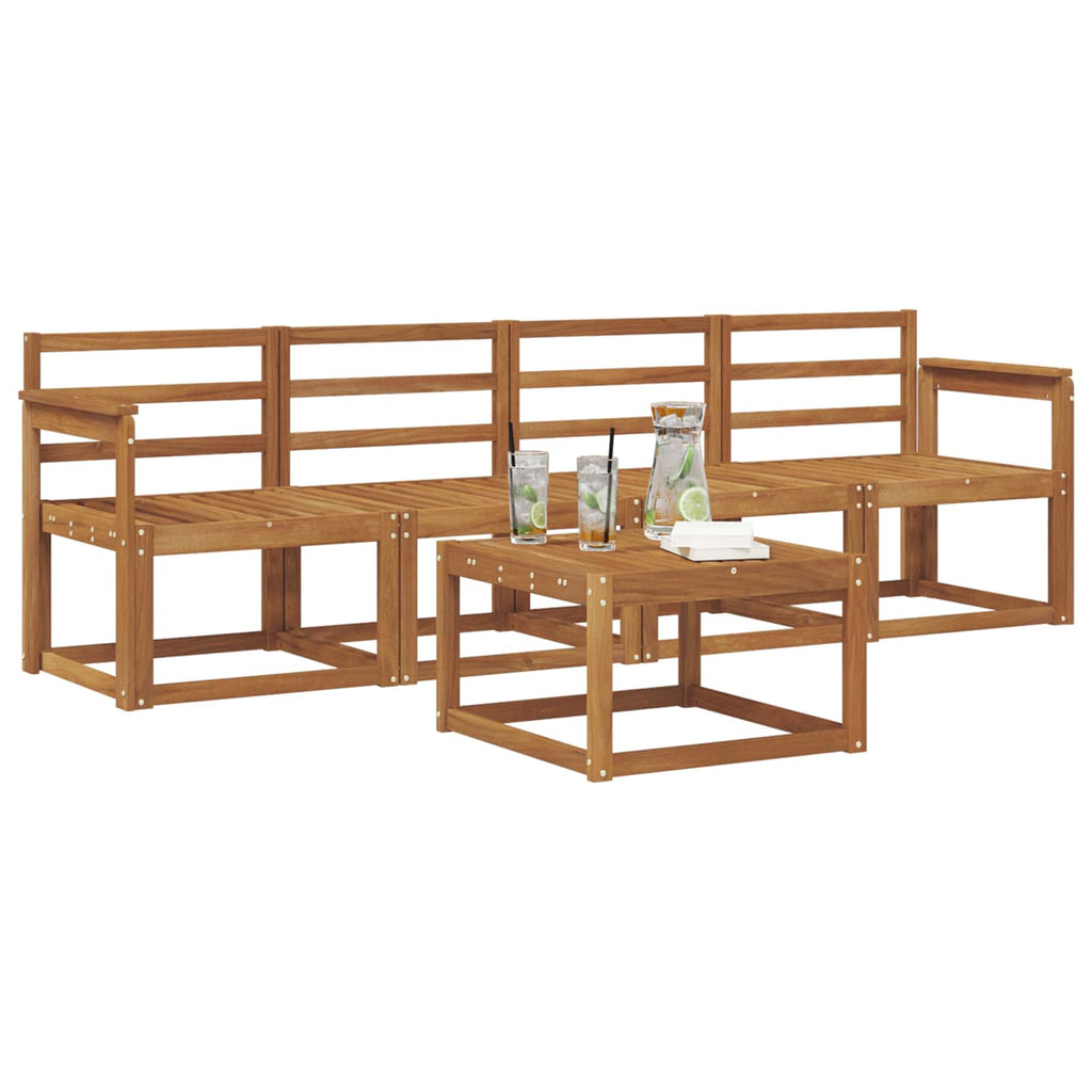 Outdoor-Sofagarnitur 5 pcs Natur