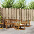 Outdoor-Sofagarnitur 5 pcs Natur