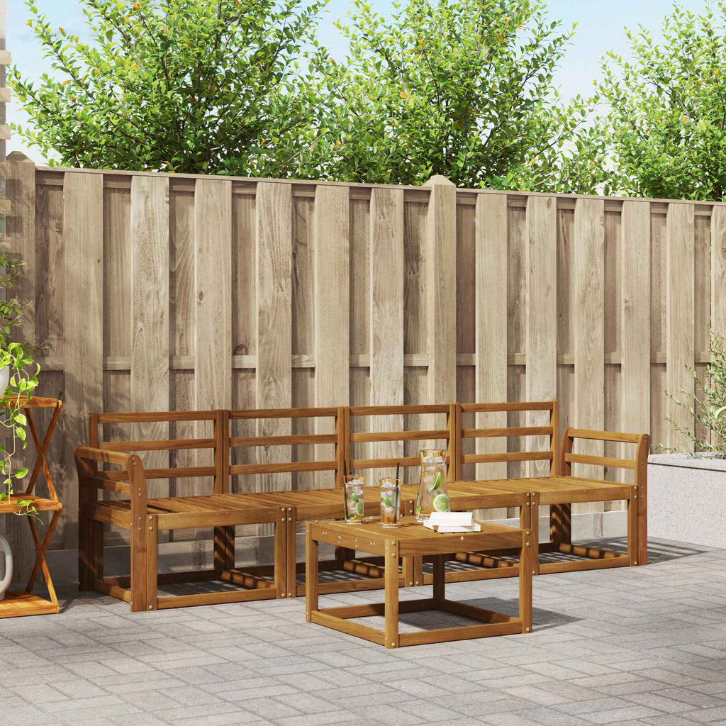 Outdoor-Sofagarnitur 5 pcs Natur