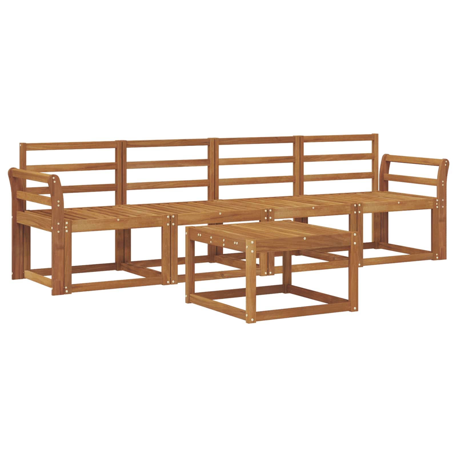 Outdoor-Sofagarnitur 5 pcs Natur