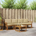Outdoor-Sofagarnitur mit Kissen 5 pcs Natur und Beige