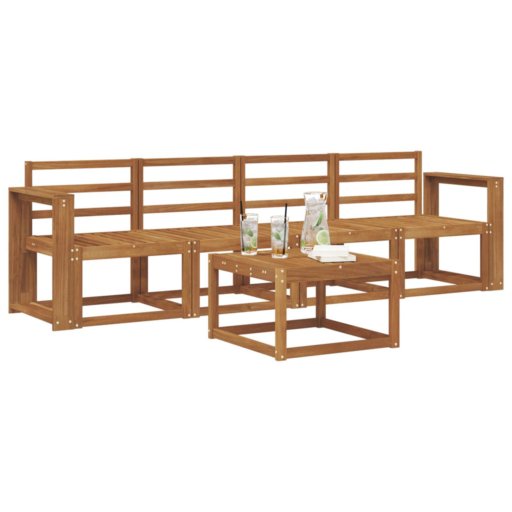 Outdoor-Sofagarnitur 5 pcs Natur