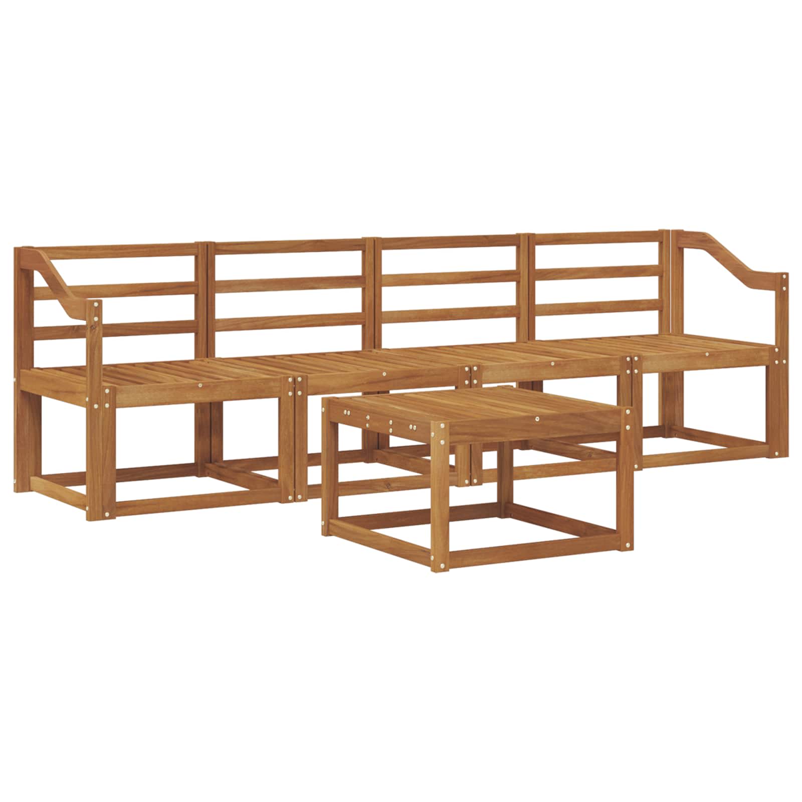 Outdoor-Sofagarnitur 5 pcs Natur