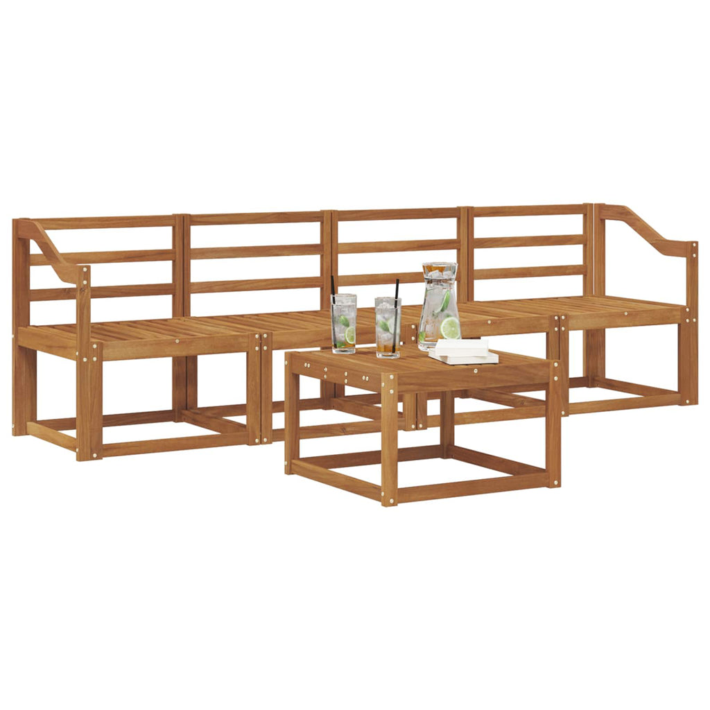Outdoor-Sofagarnitur 5 pcs Natur