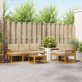 Outdoor-Sofagarnitur mit Kissen 6 pcs Natur und Beige