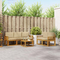 Outdoor-Sofagarnitur mit Kissen 6 pcs Natur und Beige