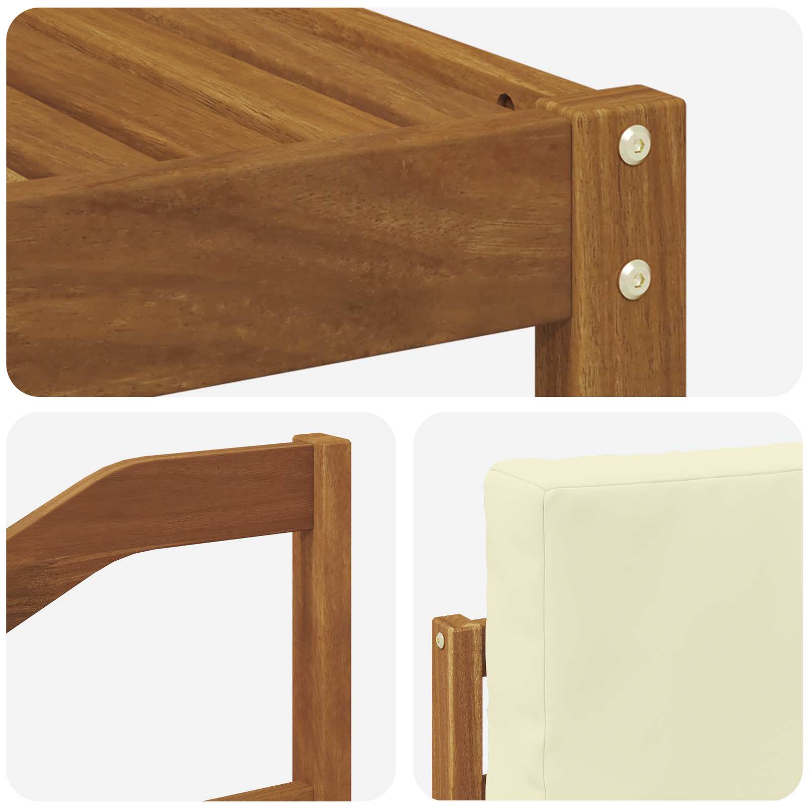 Outdoor-Sofagarnitur mit Kissen 7 pcs Natur und Creme