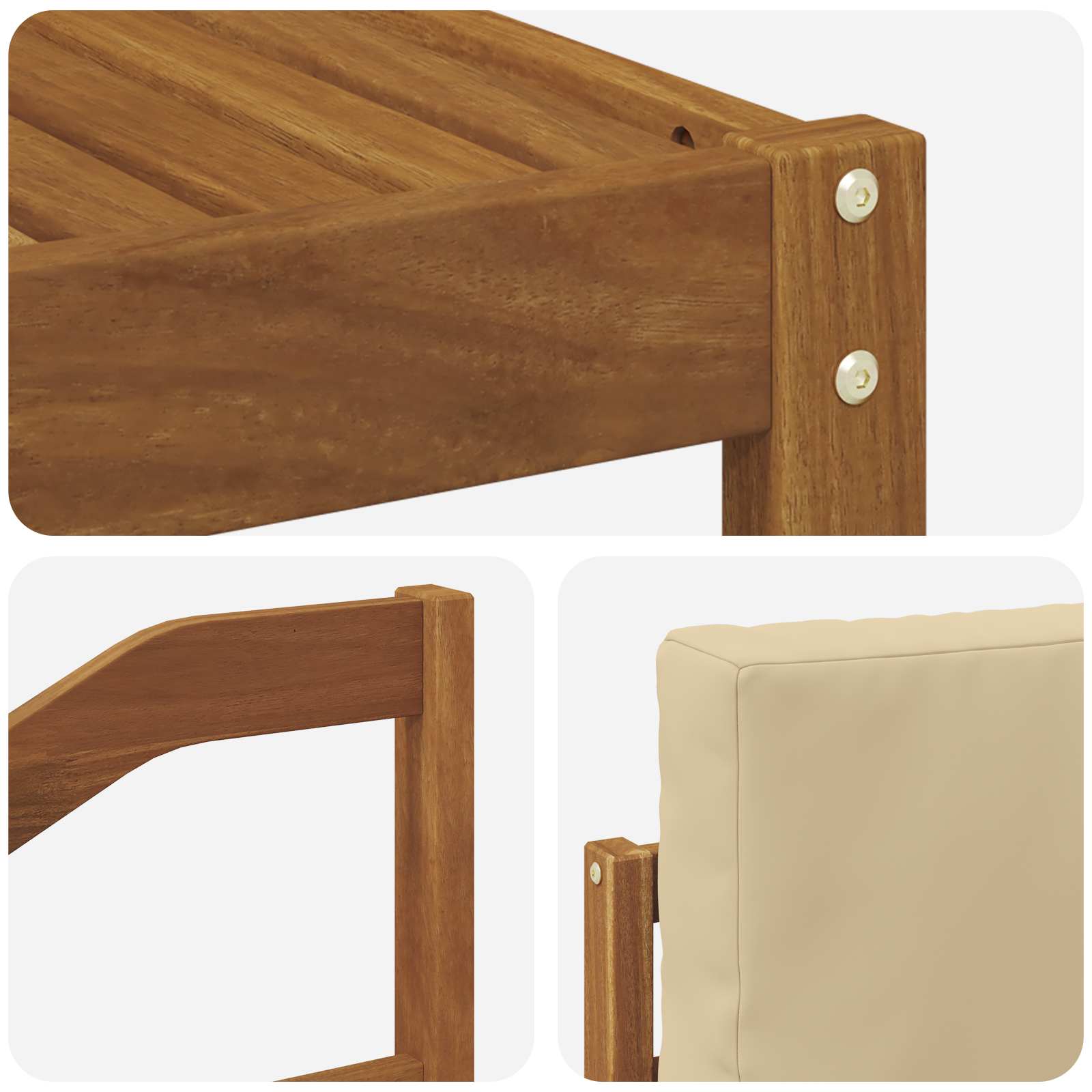 Outdoor-Sofagarnitur mit Kissen 7 pcs Natur und Beige
