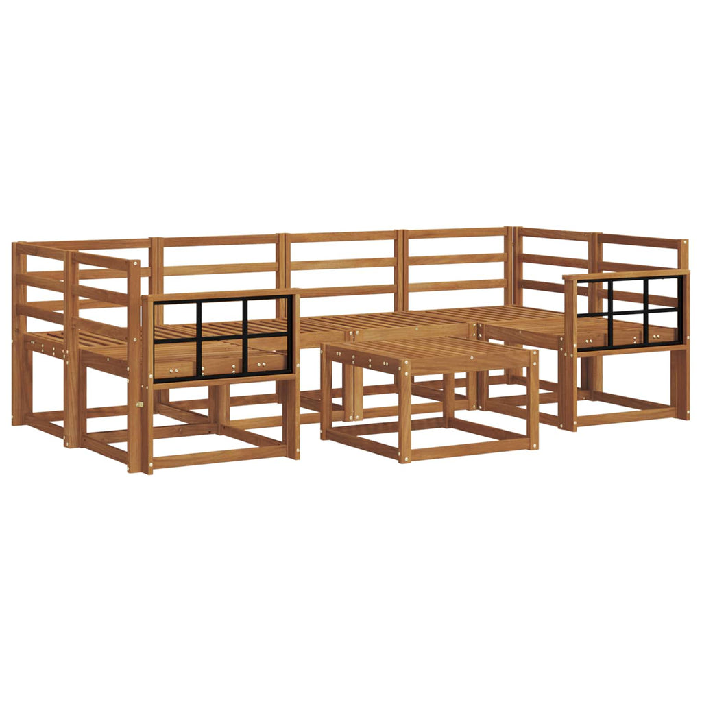 Outdoor-Sofagarnitur 7 pcs Natur Massivholz Akazie