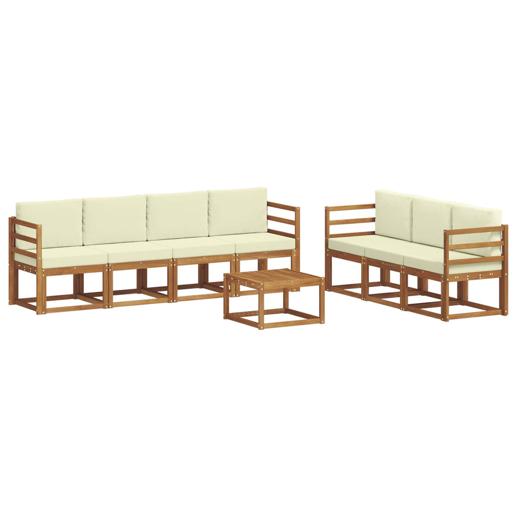 Outdoor-Sofagarnitur 8 pcs Natur und Creme