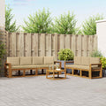 Outdoor-Sofagarnitur mit Kissen 8 pcs Natur und Beige