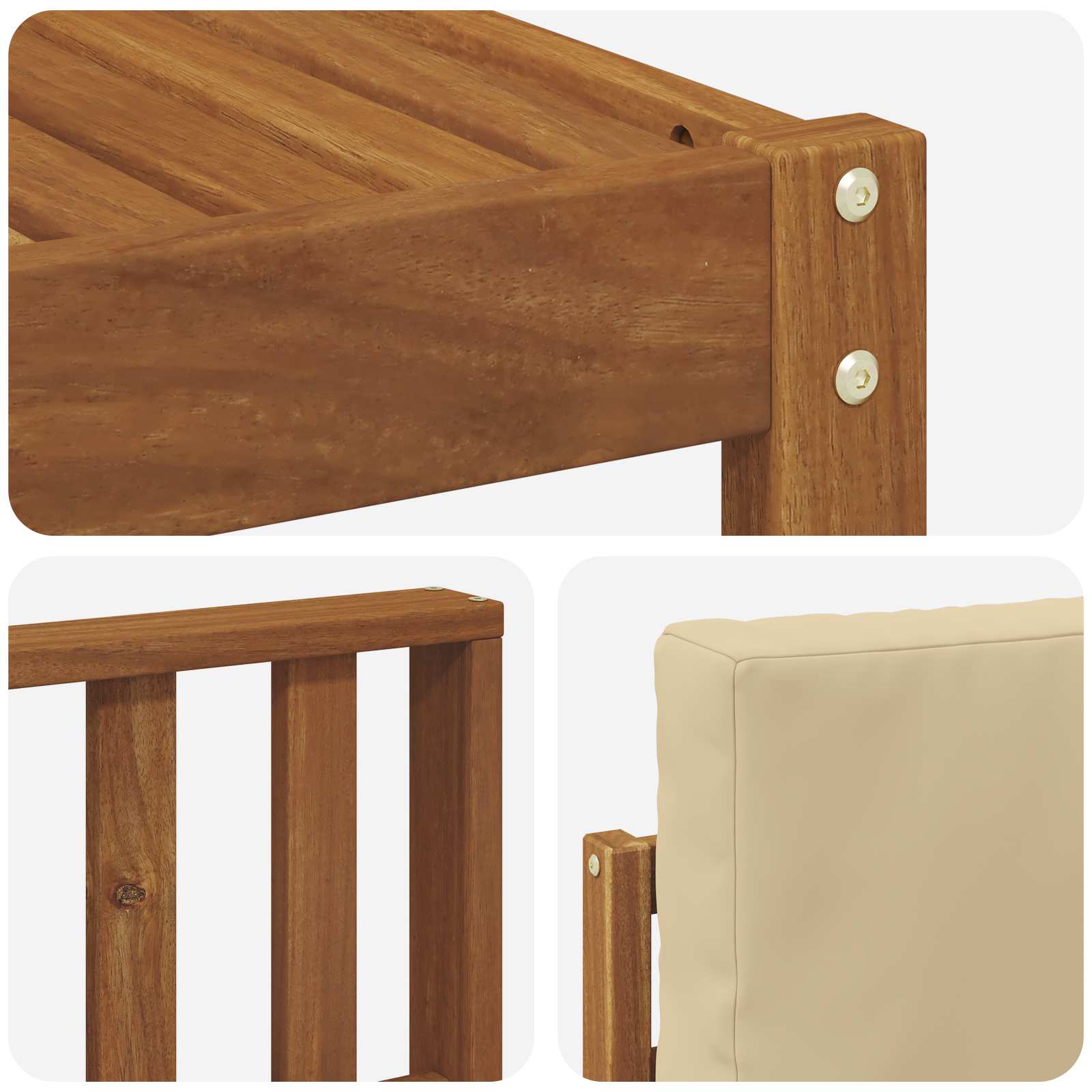 Outdoor-Sofagarnitur mit Kissen 8 pcs Natur und Beige