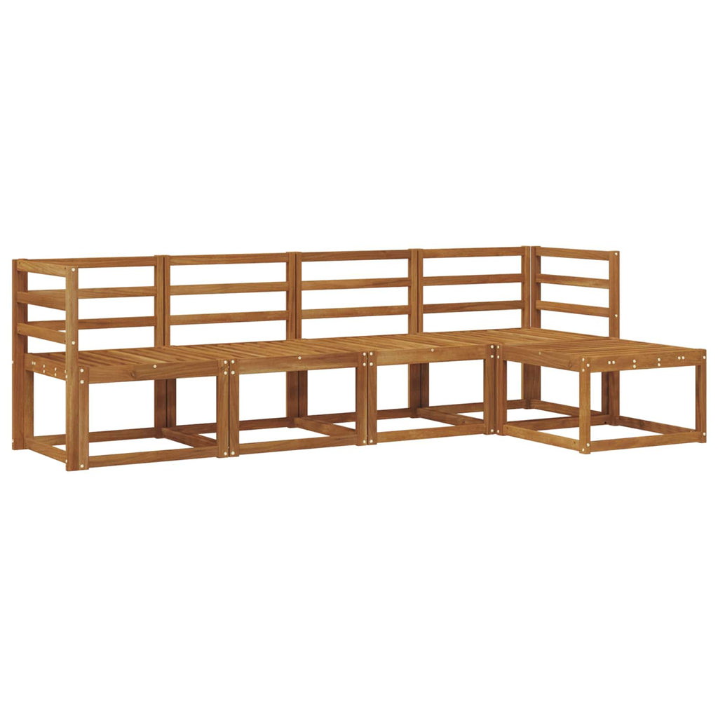 Outdoor-Sofagarnitur 5 pcs Natur Massivholz Akazie