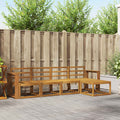 Outdoor-Sofagarnitur 5 pcs Natur Massivholz Akazie