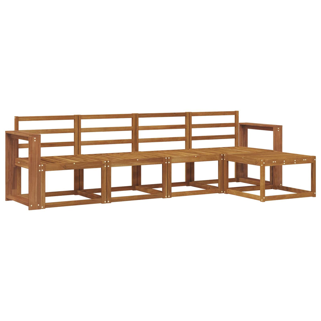 Outdoor-Sofagarnitur 5 pcs Natur Massivholz Akazie