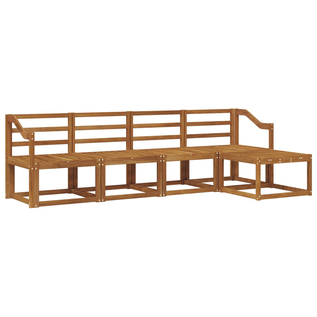 Outdoor-Sofagarnitur 5 pcs Natur Massivholz Akazie