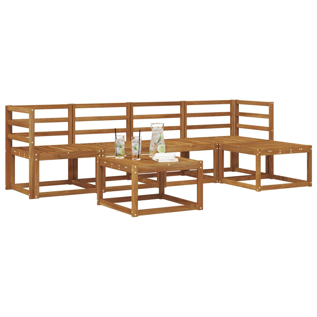 Outdoor-Sofagarnitur 6 pcs Natur