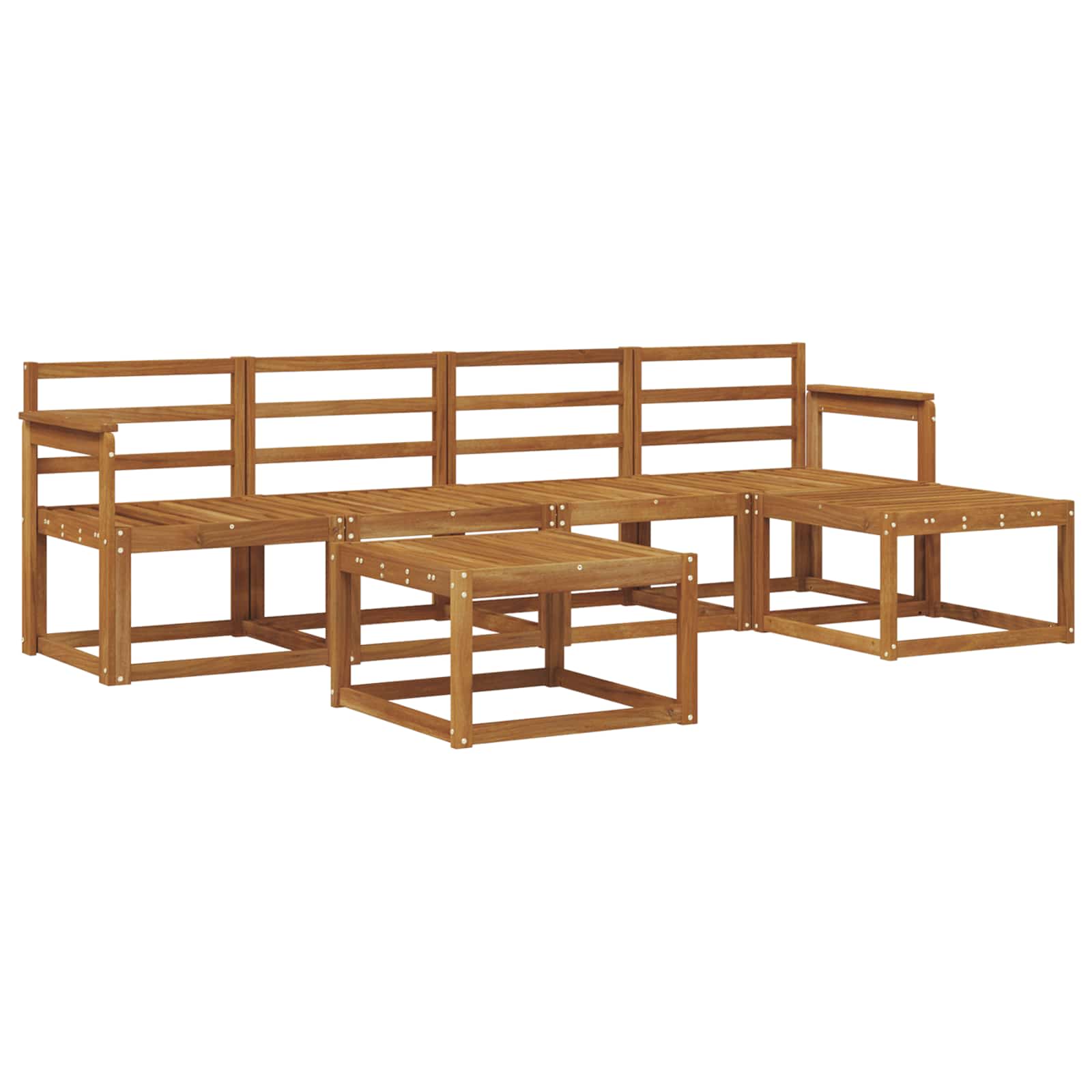 Outdoor-Sofagarnitur 6 pcs Natur