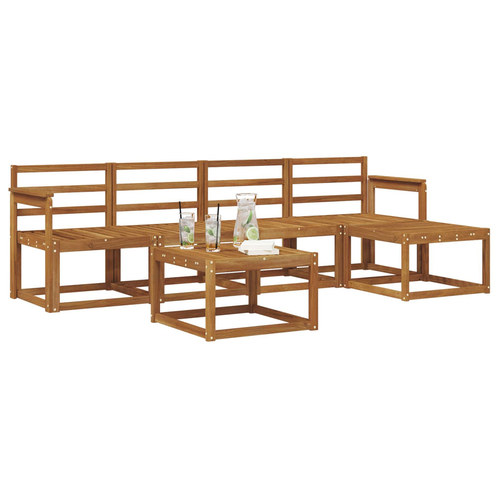 Outdoor-Sofagarnitur 6 pcs Natur