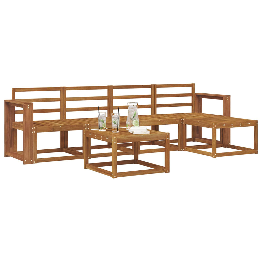 Outdoor-Sofagarnitur 6 pcs Natur