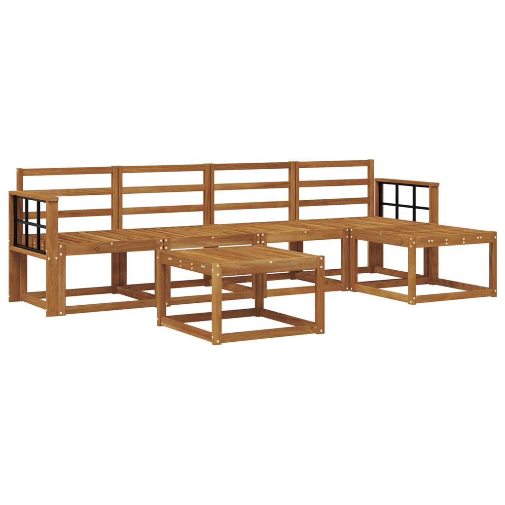 Outdoor-Sofagarnitur 6 pcs Natur