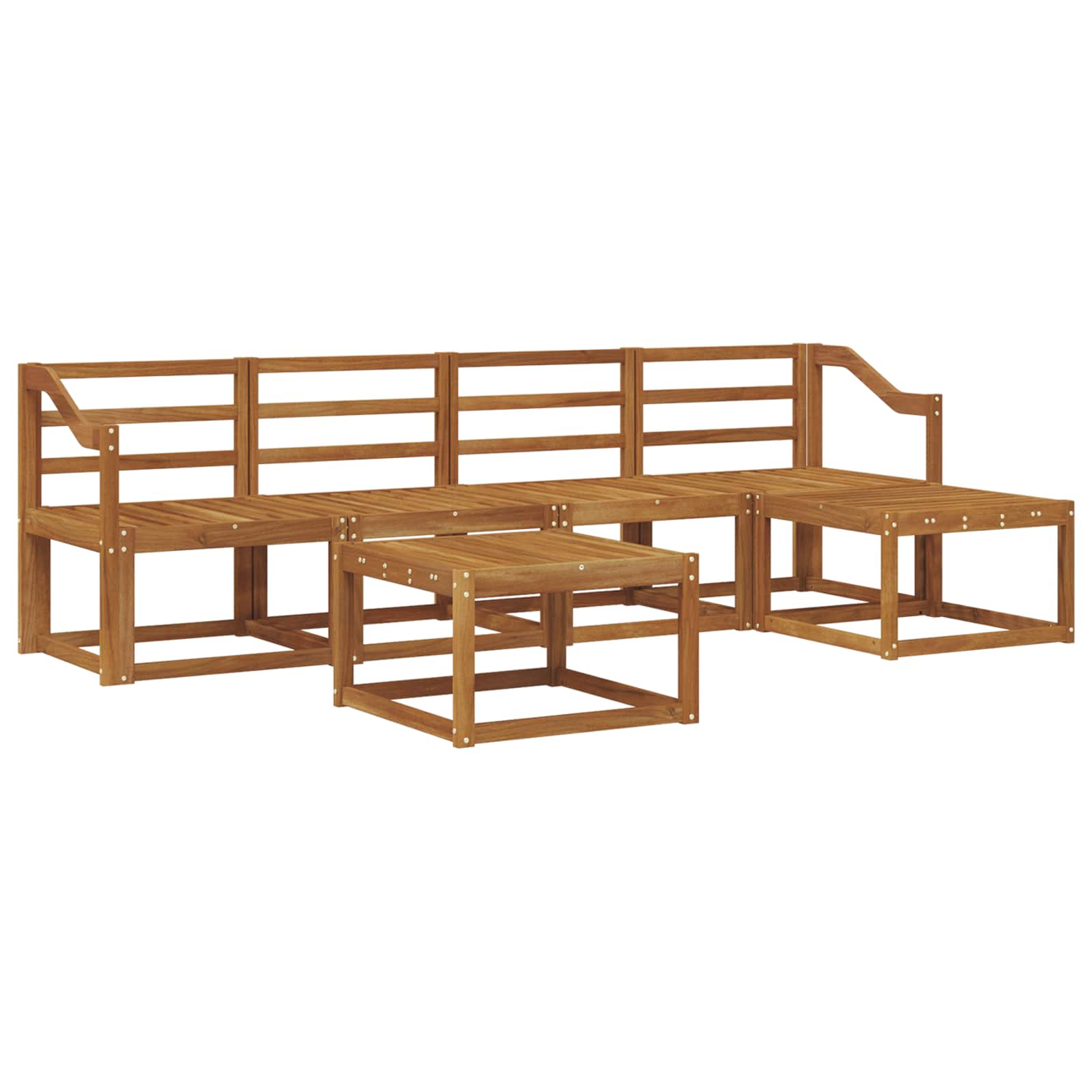 Outdoor-Sofagarnitur 6 pcs Natur