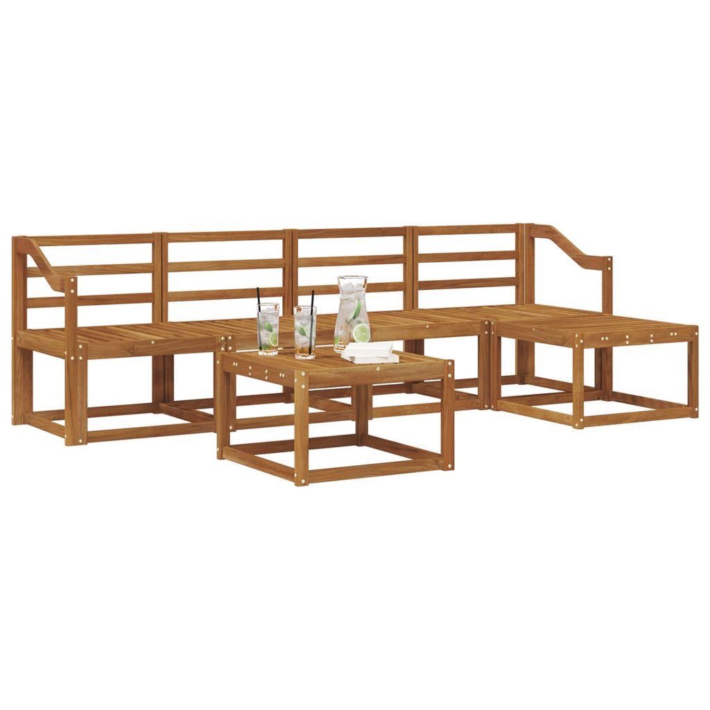 Outdoor-Sofagarnitur 6 pcs Natur