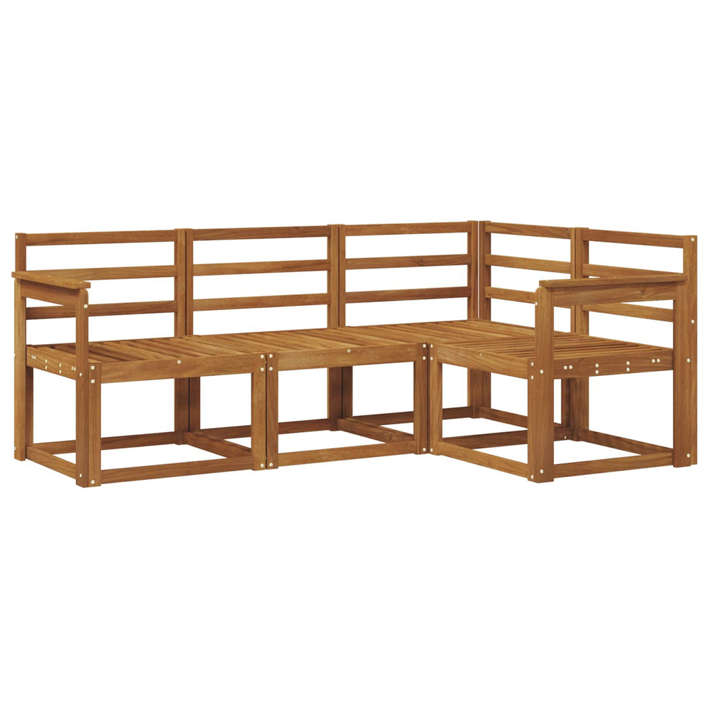 Outdoor-Sofagarnitur 4 pcs Natur Massivholz Akazie