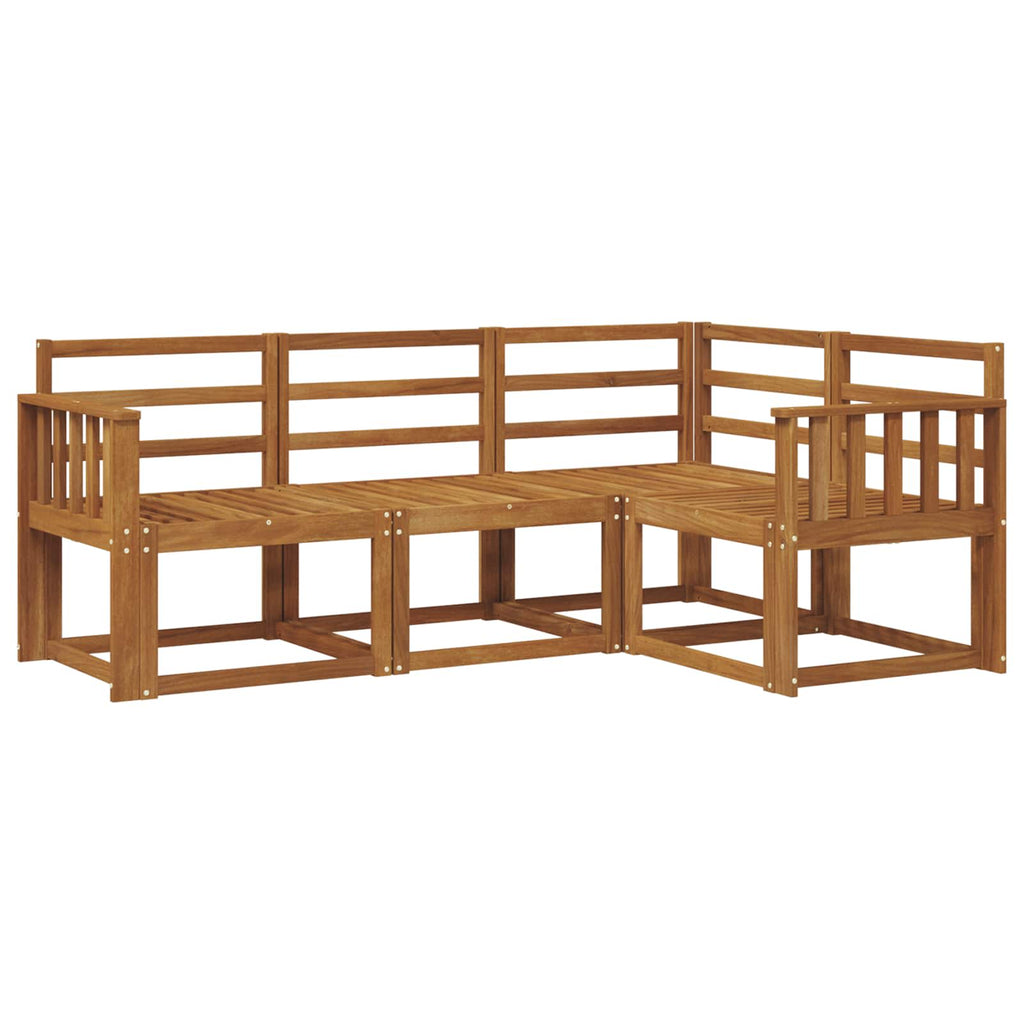 Outdoor-Sofagarnitur 4 pcs Natur Massivholz Akazie