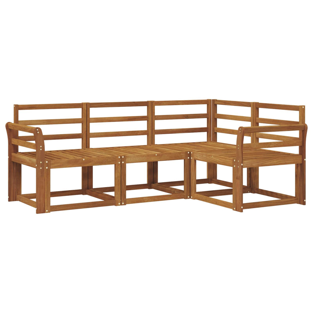 Outdoor-Sofagarnitur 4 pcs Natur Massivholz Akazie