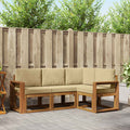 Outdoor-Sofagarnitur mit Kissen 4 pcs Natur und Beige