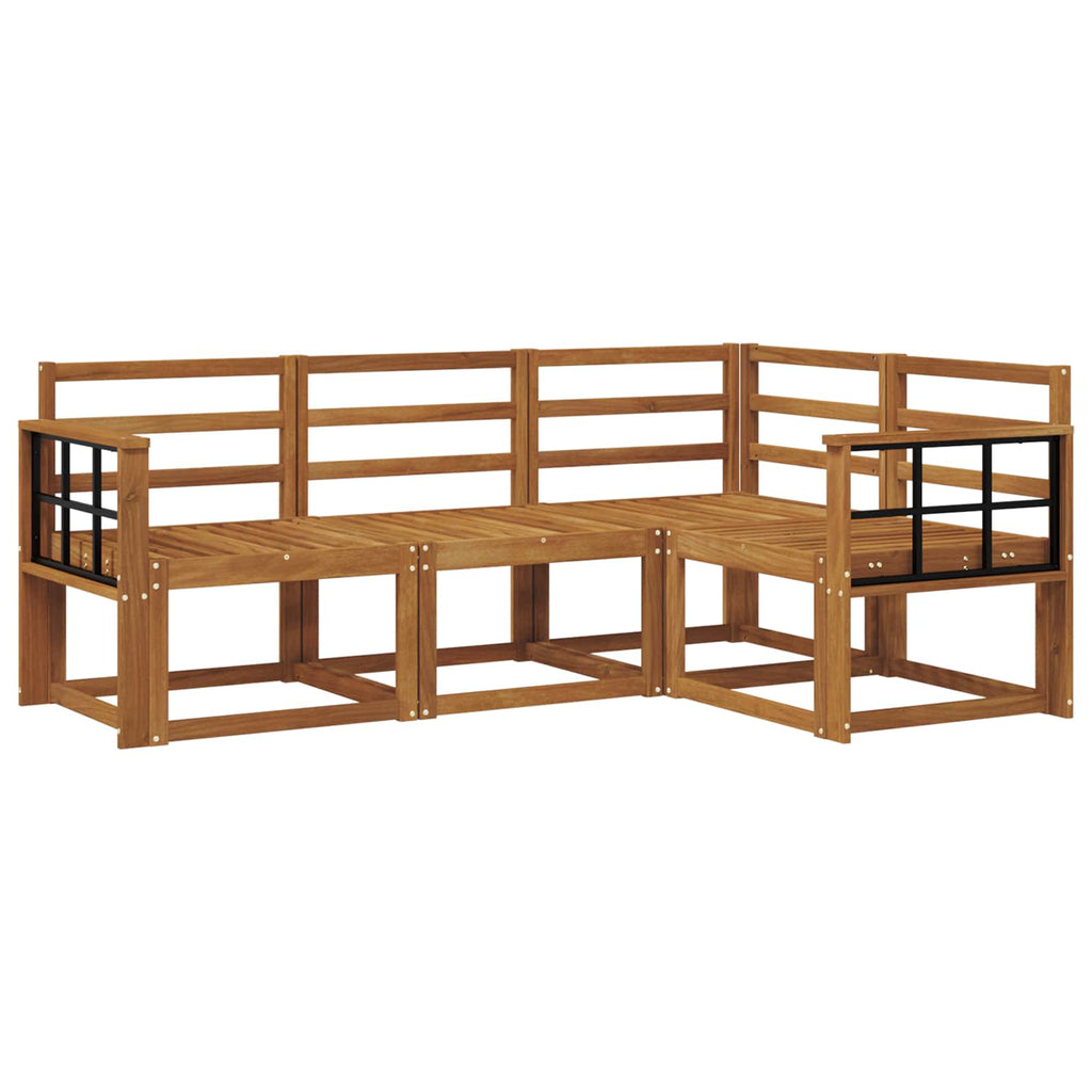 Outdoor-Sofagarnitur 4 pcs Natur Massivholz Akazie