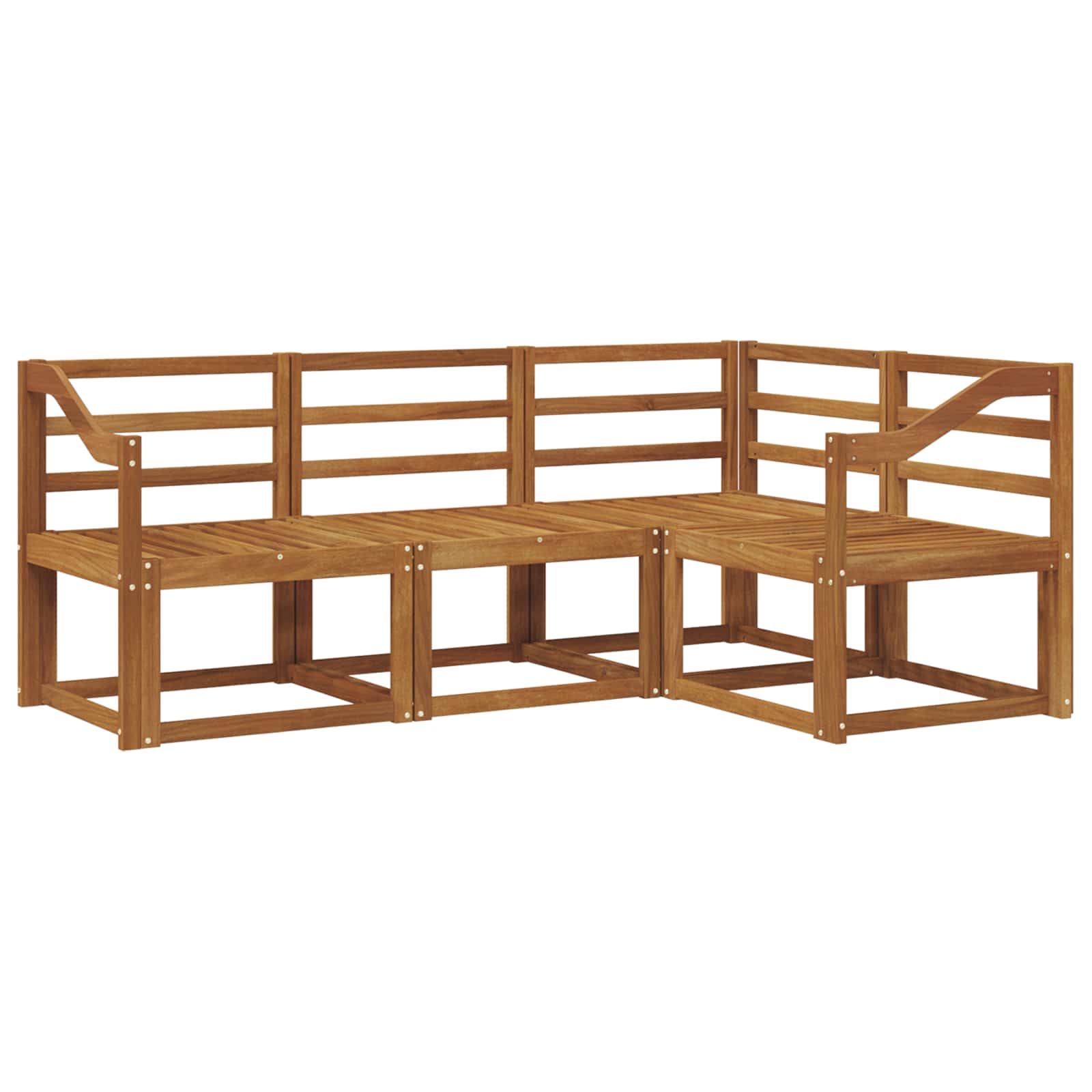 Outdoor-Sofagarnitur 4 pcs Natur Massivholz Akazie