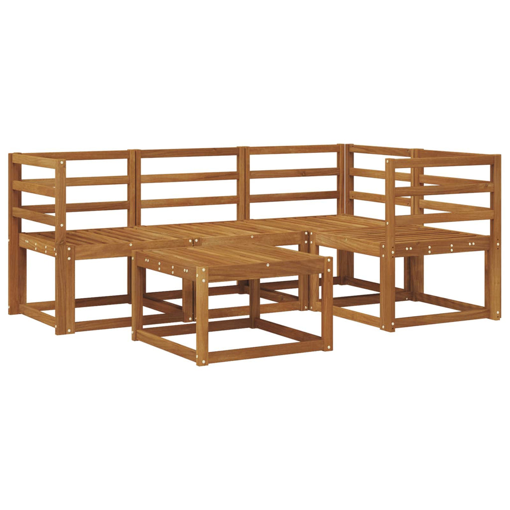 Outdoor-Sofagarnitur 5 pcs Natur Massivholz Akazie