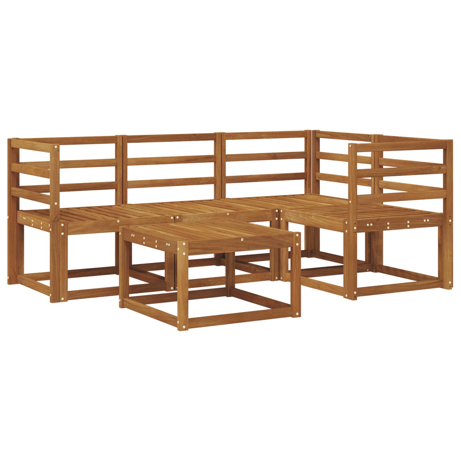 Outdoor-Sofagarnitur 5 pcs Natur Massivholz Akazie