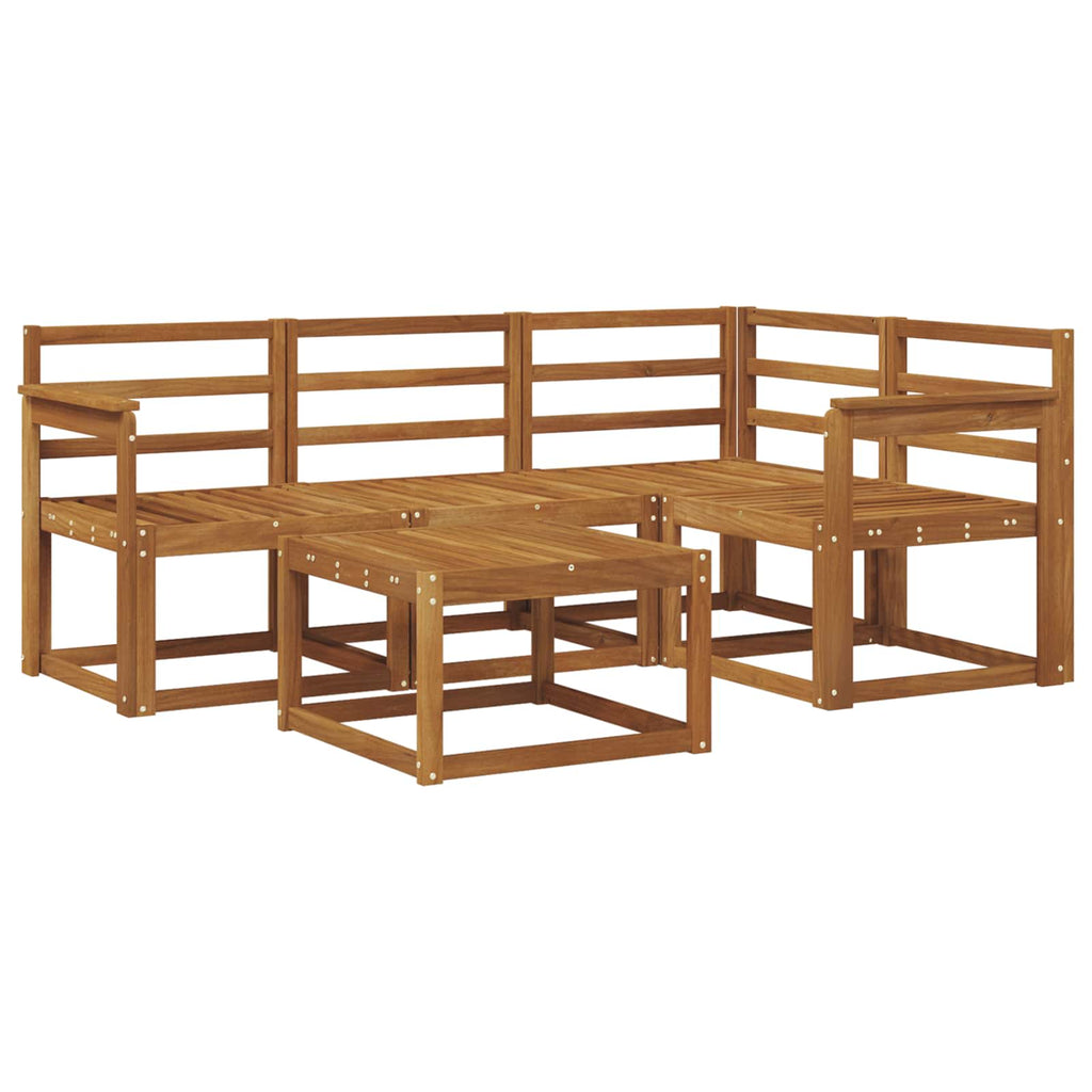 Outdoor-Sofagarnitur 5 pcs Natur Massivholz Akazie