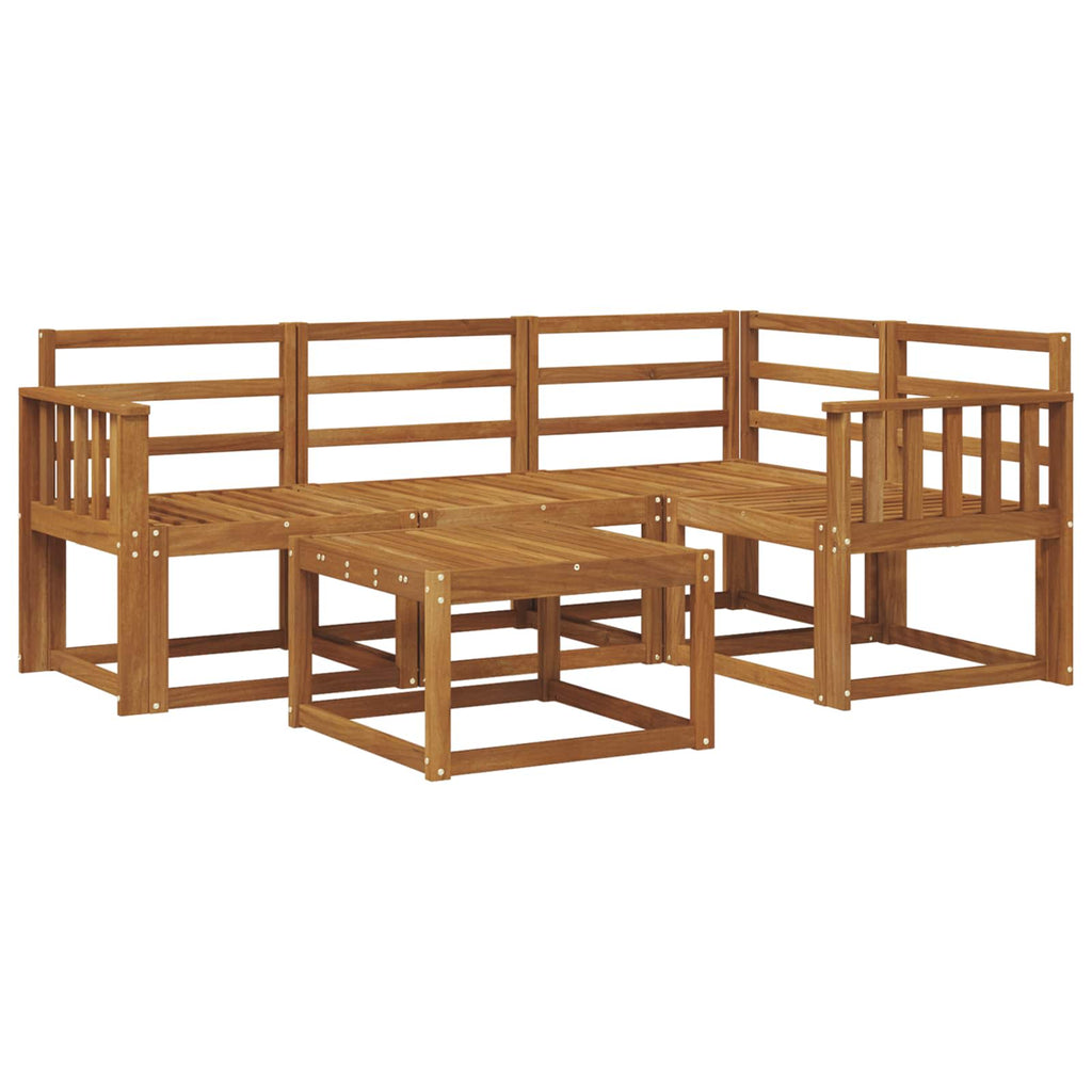 Outdoor-Sofagarnitur 5 pcs Natur Massivholz Akazie