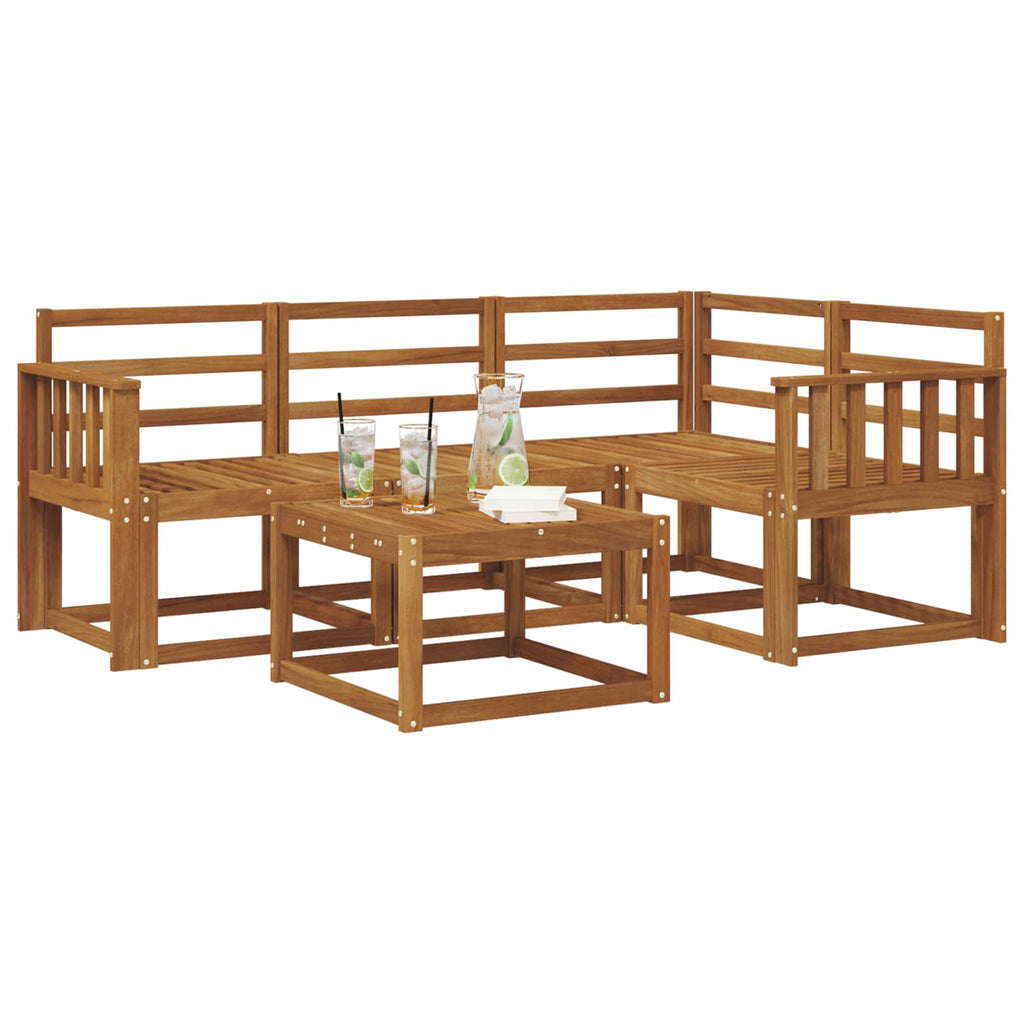 Outdoor-Sofagarnitur 5 pcs Natur Massivholz Akazie