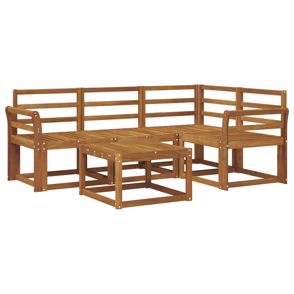 Outdoor-Sofagarnitur 5 pcs Natur Massivholz Akazie