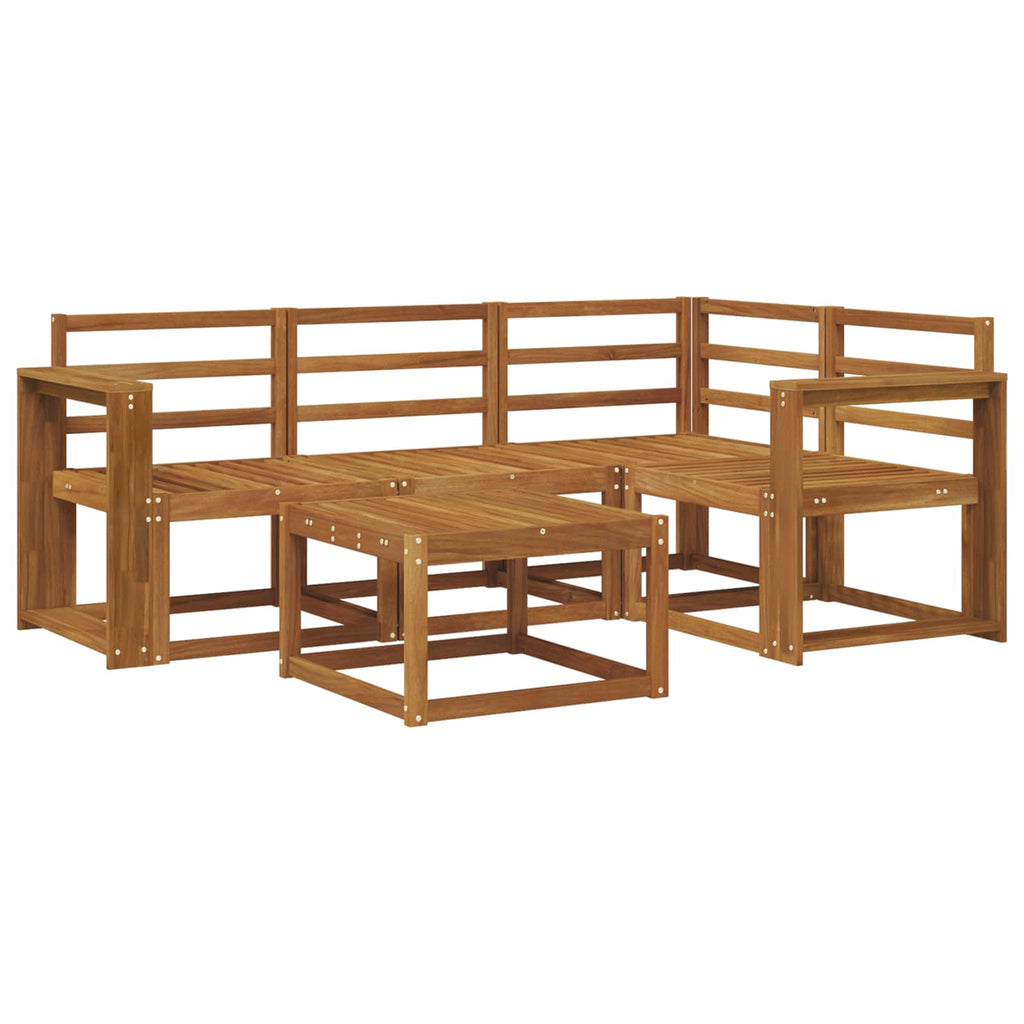 Outdoor-Sofagarnitur 5 pcs Natur Massivholz Akazie
