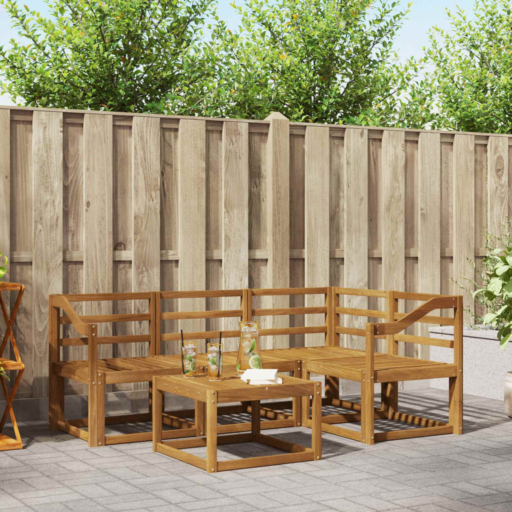 Outdoor-Sofagarnitur 5 pcs Natur Massivholz Akazie