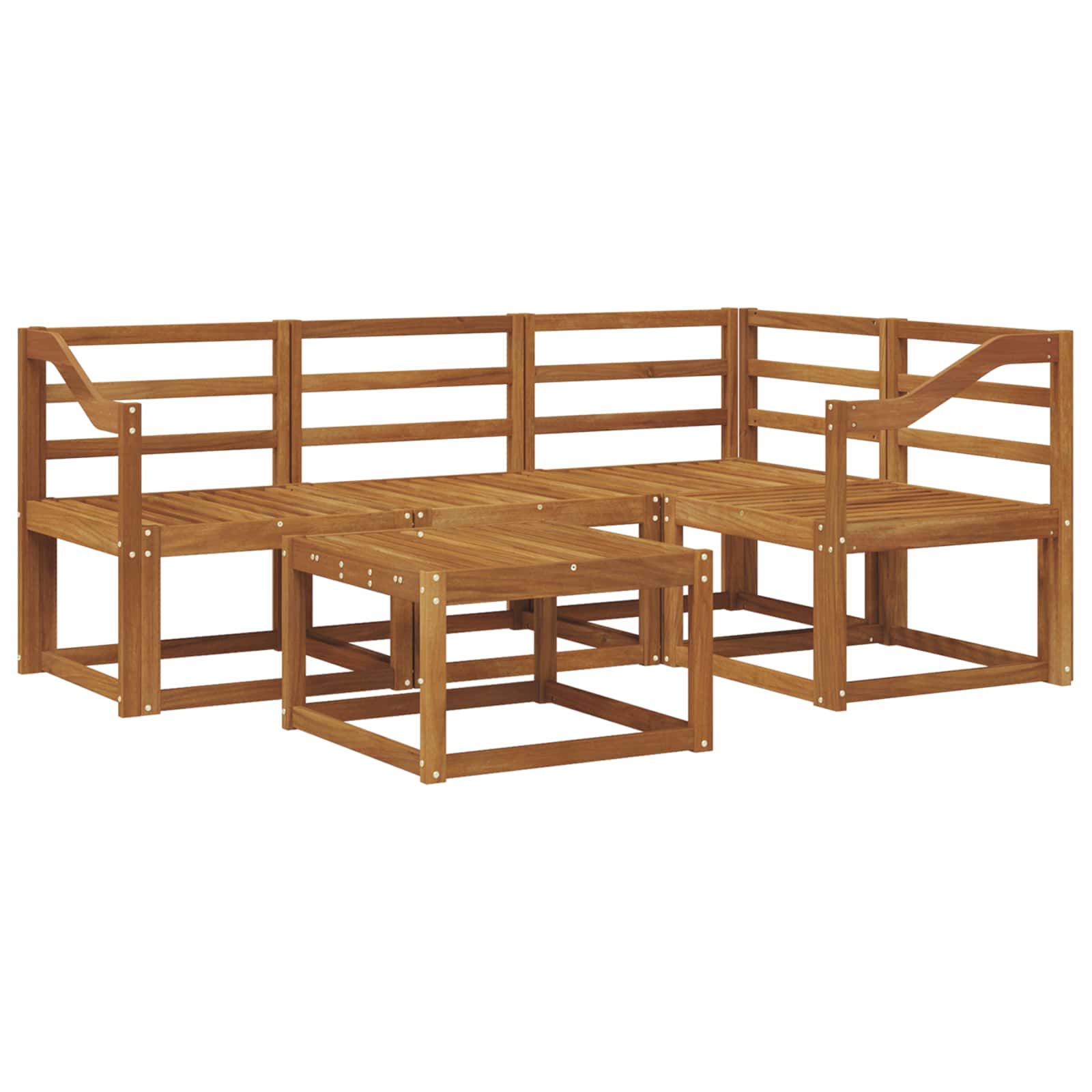 Outdoor-Sofagarnitur 5 pcs Natur Massivholz Akazie