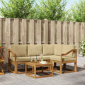 Outdoor-Sofagarnitur mit Kissen 5 pcs Natur und Beige